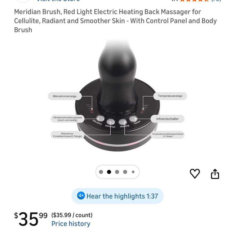 Meridian brush for cellulite.